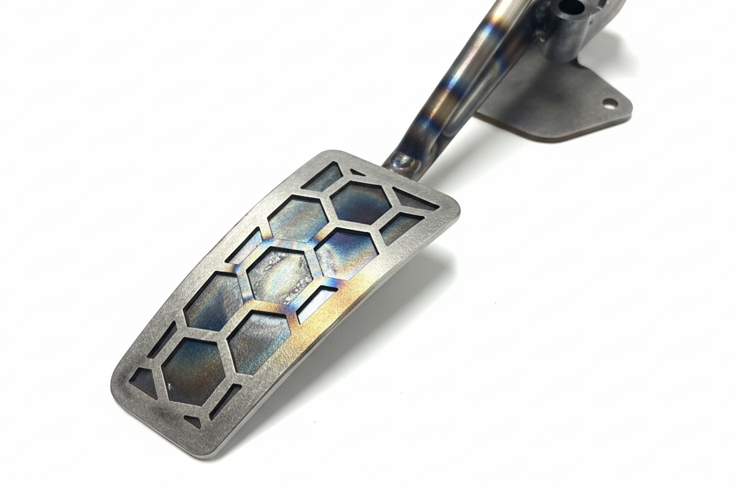 PMR chromoly throttle pedal for high‑performance vehicle applications