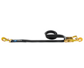 Mac's Tie Down, Ratchet, Twisted Snap Hook, Black, 8 ft., 3,333 lbs. Working Load Rating, Each