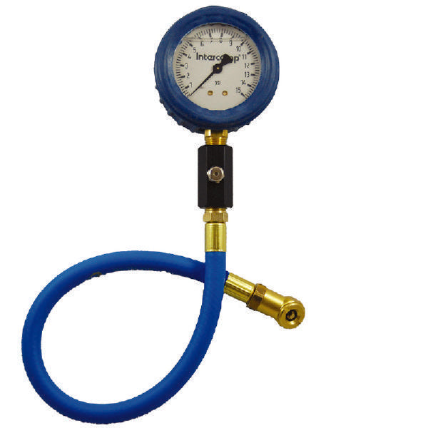 INTERCOMP 2.5" DELUXE, LIQUID-FILLED, 15PSI TIRE PRESSURE GAUGE