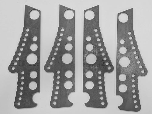 PMR 4-Link Chromoly Chassis Brackets on Table