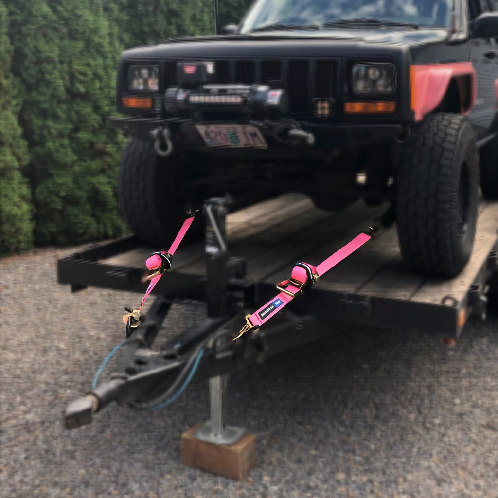 Mac's Tie Downs, Ultra Pack, Black, Ratchet Straps, Axle Straps, Storage Bag, 3,333 lbs. Working Load Rating, Kit