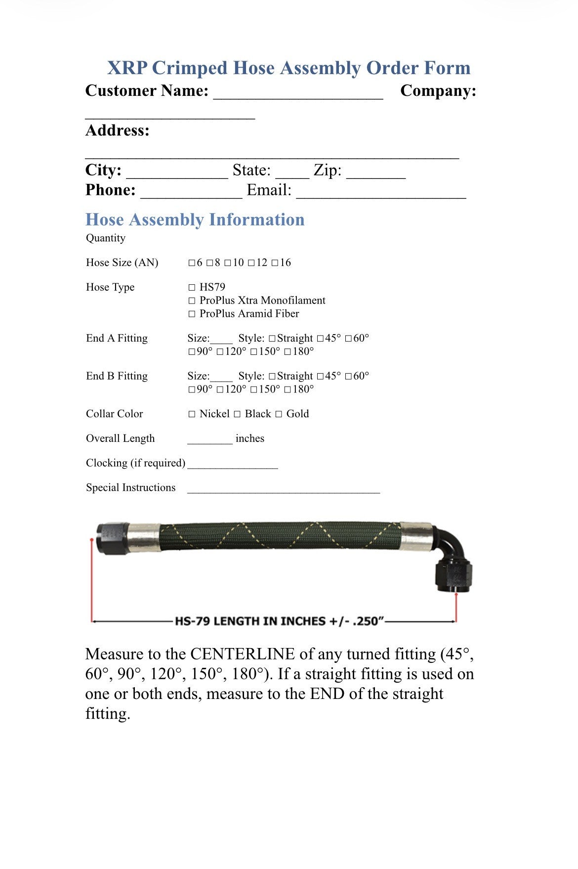 XRP Custom Order Form