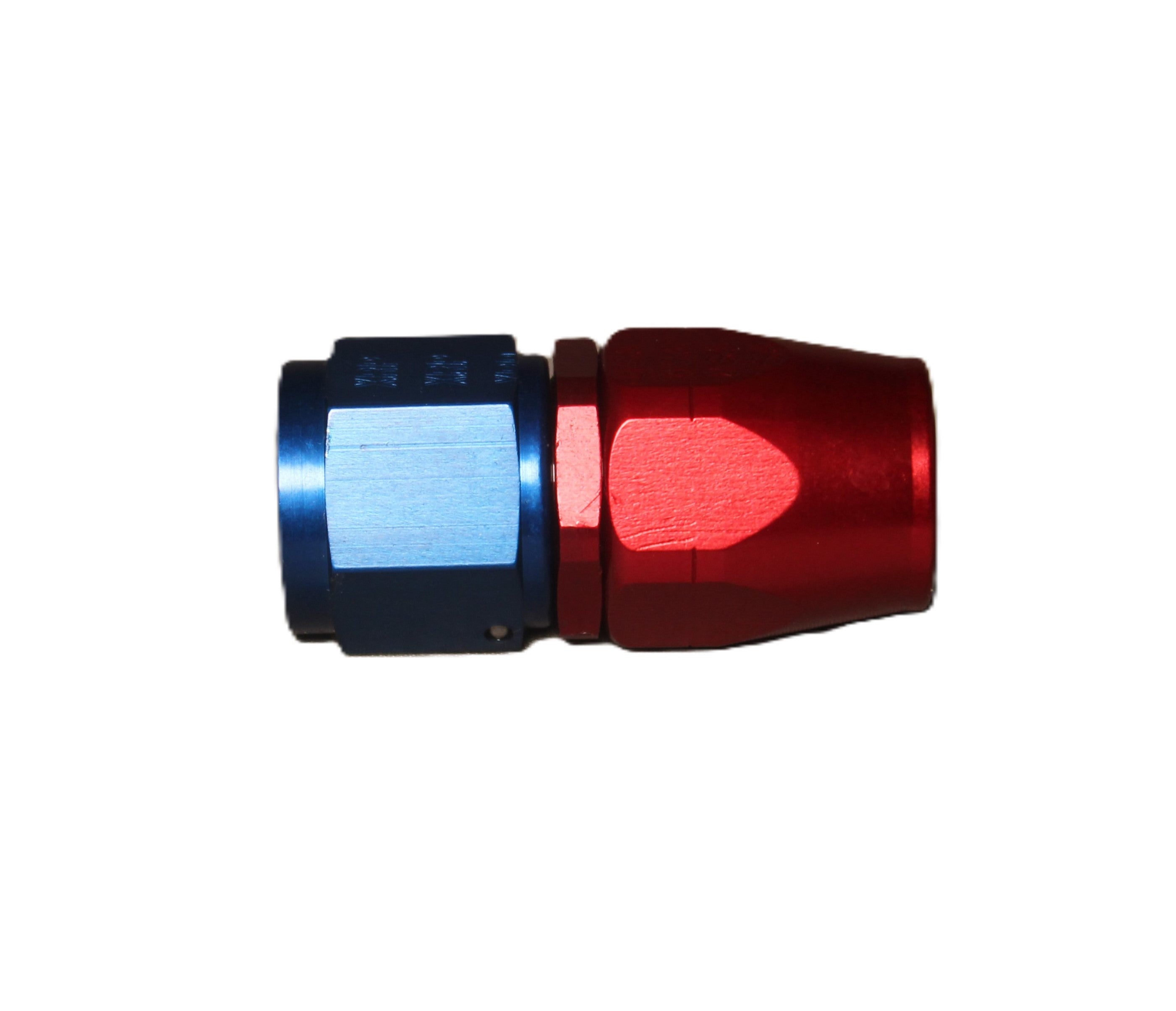 Straight Non-Swivel and Swivel Hose End to A.N. Female - Red/Blue - Aluminum