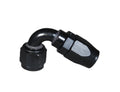 120 Deg. Swivel Hose End to A.N. Female - Black - Aluminum