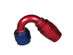 XRP - 150 Deg. Non-Swivel and Swivel Hose End to A.N. Female - Red/Blue - Aluminum