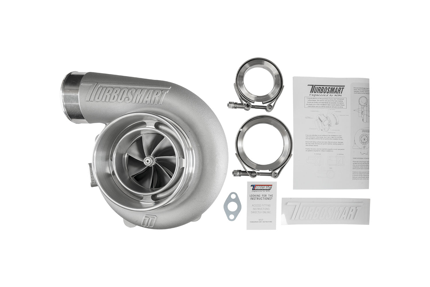 TS-1 Performance Turbocharger 6870 (Kompact) V-Band Reverse Rotation 0.96AR Externally Wastegated